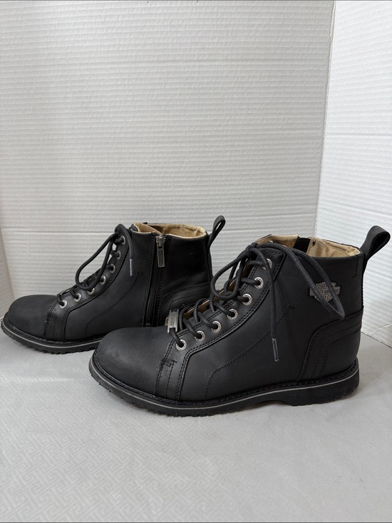 Harley-Davidson Men’s Size 9.5 Stratford Black orLeather Lace-Up Motorcycle Boot main image 6